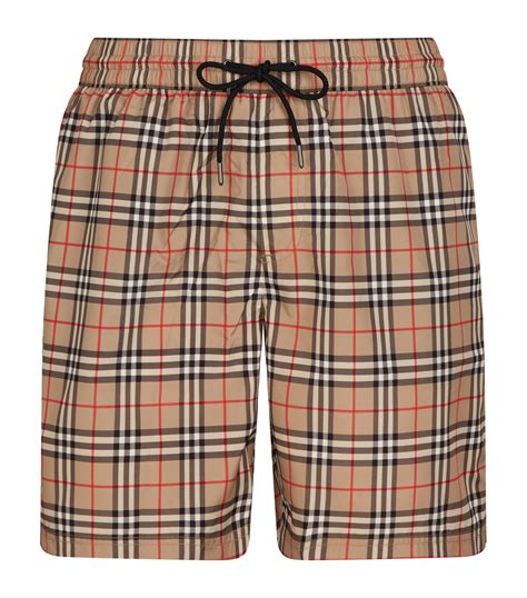 replica burberry swim trunks|burberry check drawcord swim shorts.